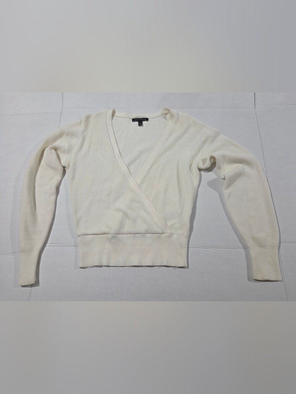 Banana Republic Women's Cream Wrap Ribbed Sweater